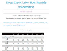 Tablet Screenshot of deepcreeklakeboatrentals.com